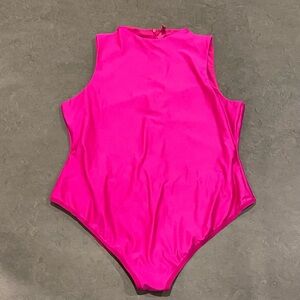 Skims hot pink bodysuit